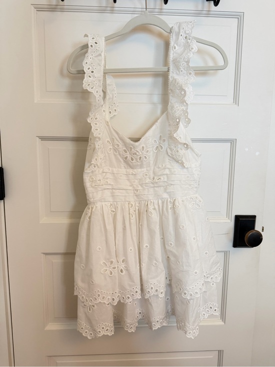 For Love And Lemons Dresses & Skirts - For Love & Lemons White Eyelet Tie-Strap Sundress